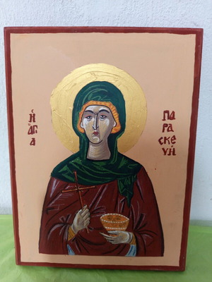 Painting icon Saint Paraskevi on wood like new