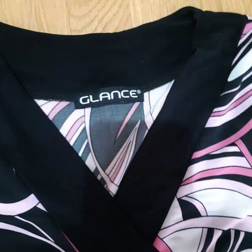 Sleeveless dress new black fuchsia with integrated belt