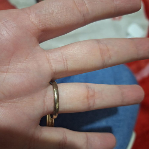 Cross ring used, silver color