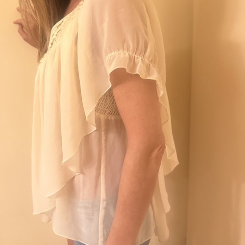 Victoria's Secret Vintage Boho Blouse Fairy Sheer Top XS like new