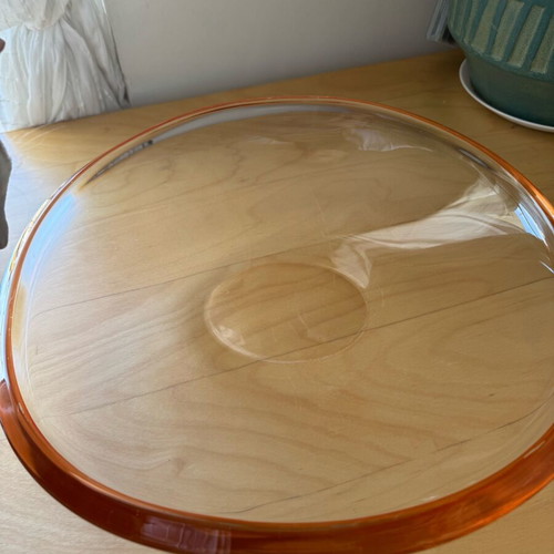 Leonardo Germany Free Form Art Glass platter 34cm like new