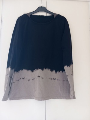 Cotton sweater black and gray