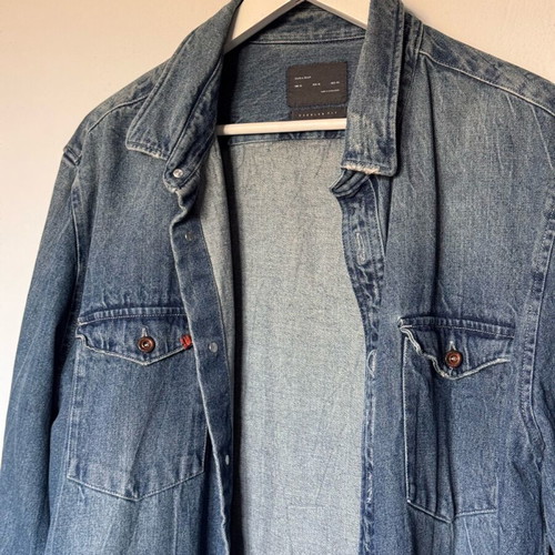Zara Denim Jacket men's like new, gray and blue, size XL