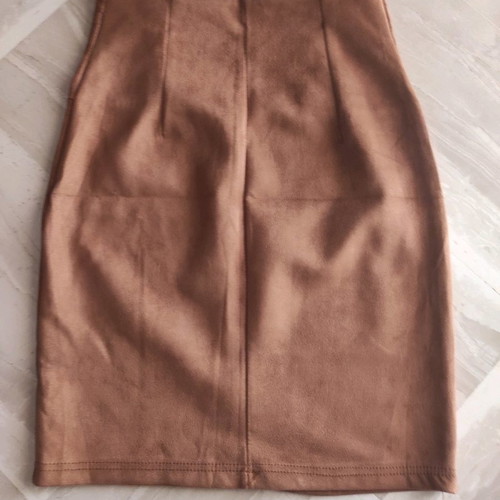 Suede skirt brown small, fitted, like new