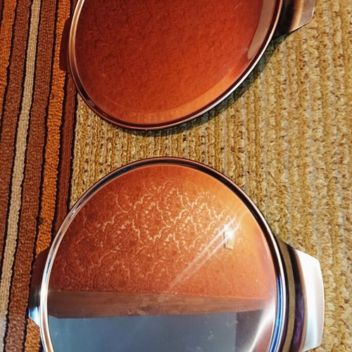WMF Serving Plates set of 2 like new, stainless steel 18/10