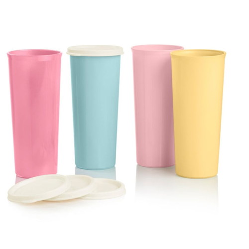 Tupperware vintage set of 4 children's cups 470ml