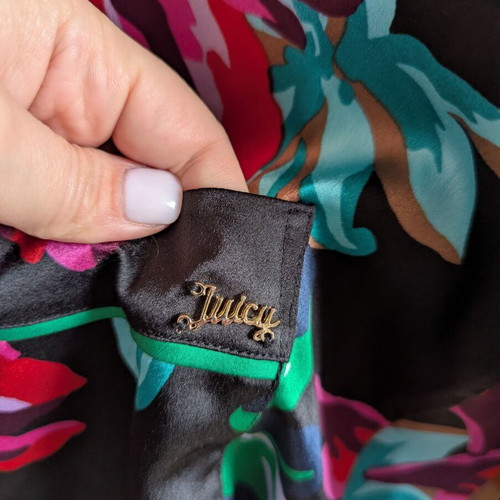 Juicy Couture satin shirt size medium new, multicolor