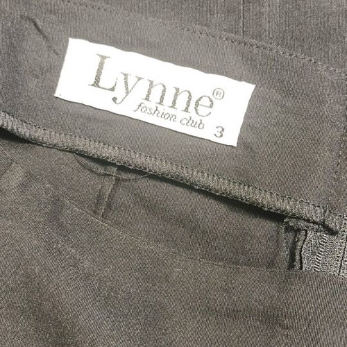 Lynne midi skirt black like new with slit and zipper