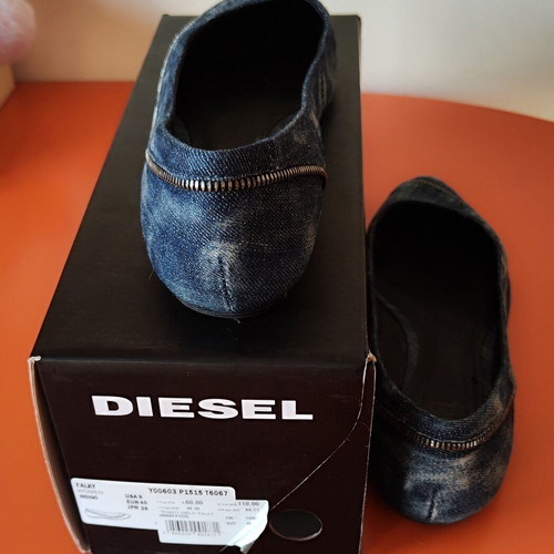 Diesel Falky denim indigo ballerinas size 40 used