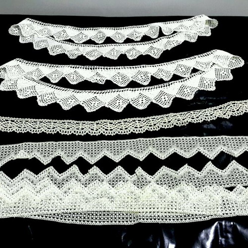 Handmade knitted lace total length 5.30 meters like new