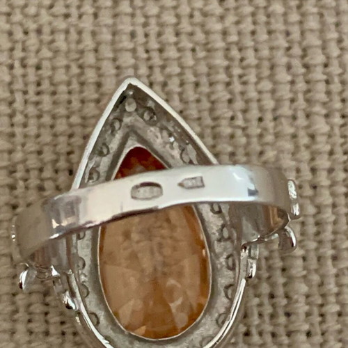 Silver 925 ring with cubic zirconia new