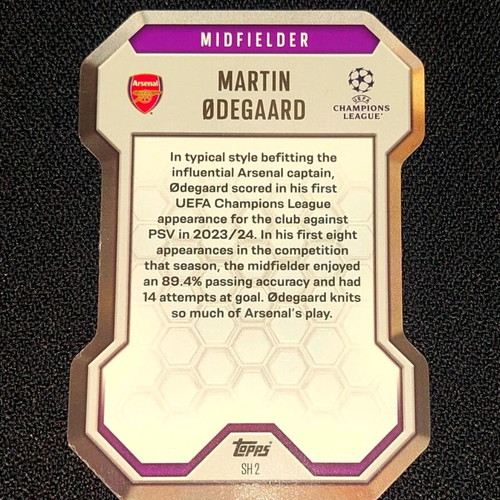 Martin Odegaard SH2 Topps Match Attax Champions League 2024 - 2025 Shield like new