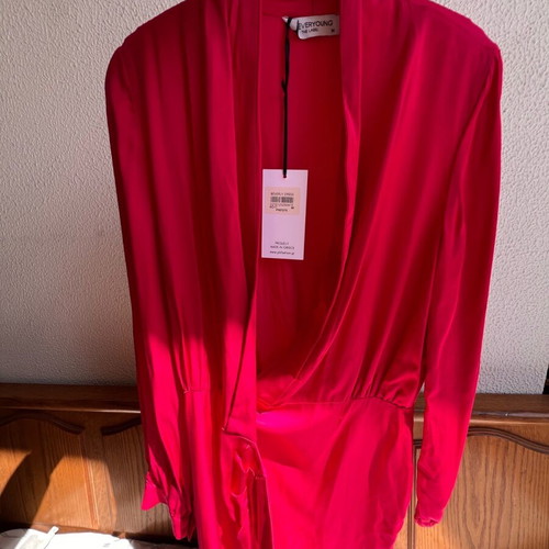 Forever Young wrap dress fuchsia new, size M