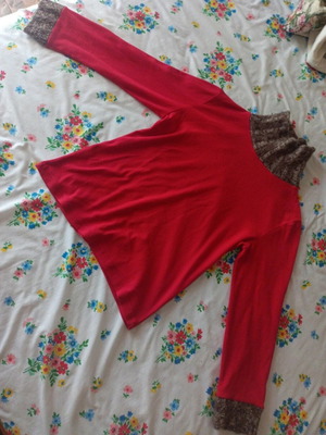Women's blouse like new, red, 100% cotton, size M