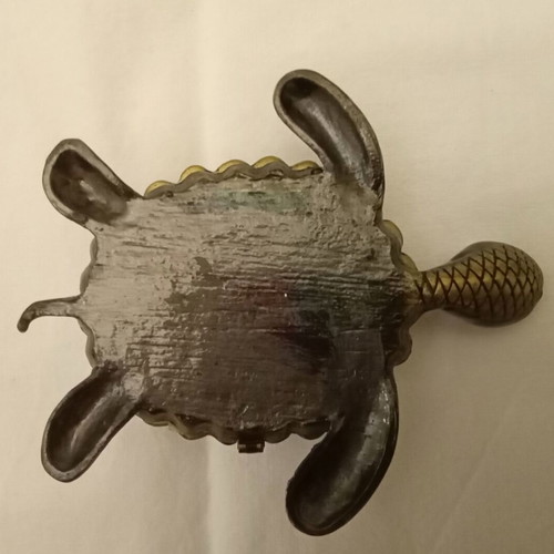 Bronze turtle used with rhinestones, decorative paperweight