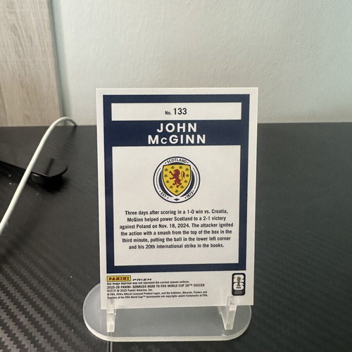 2025/2026 Panini Donruss Road to World Cup John McGinn Plum Blossom #133 new