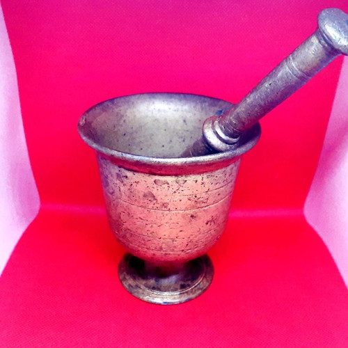 Brass hammered pestle 12 cm