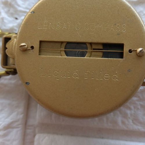 Vintage compass like new, military engineer style, diameter 6 cm