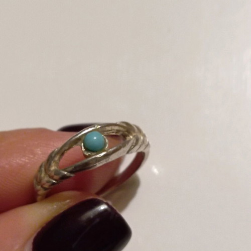 silver ring 925 with turquoise stone