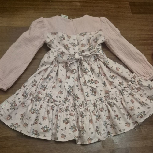 Matoufrance pink dress almost like new, size 98 cm for 3 years