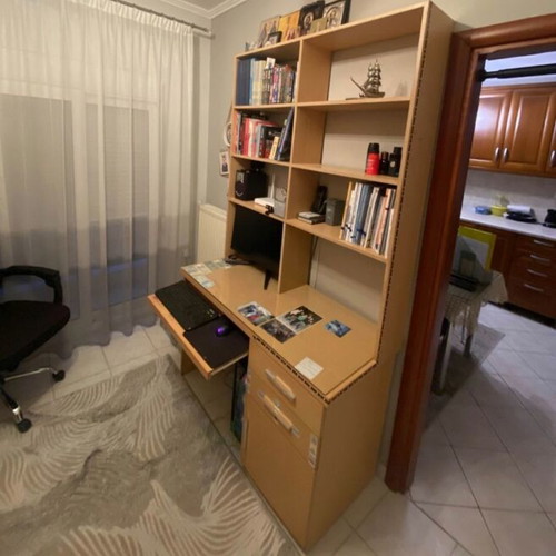 Bedroom furniture set new with bed, wardrobe, shelves and desk