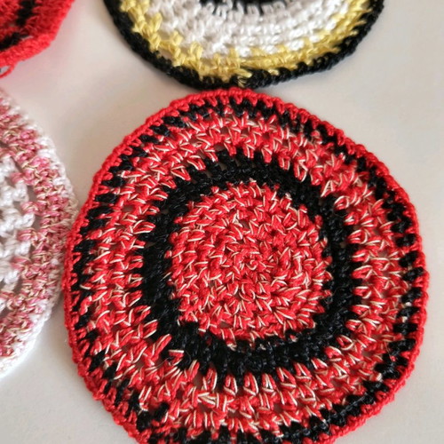 Handmade coasters new, set of 4 pieces