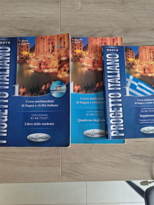 Progetto Italiano Nuovo 1 set of 3 books used, Italian