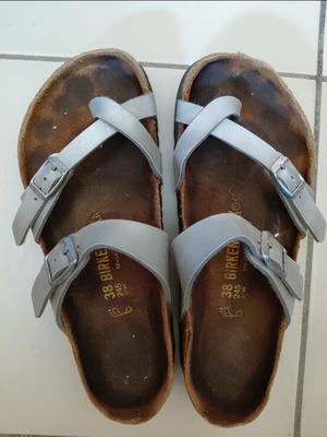 Birkenstock Mayari sandals, silver grey, size 38