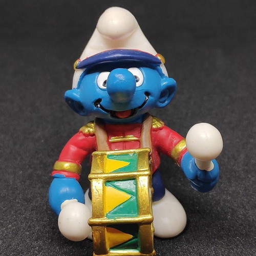Schleich Smurf Drummer Figure 2001 like new