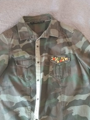 Τζάκετ παραλλαγή Zara μεταχειρισμένο, πράσινο, με τρουκς