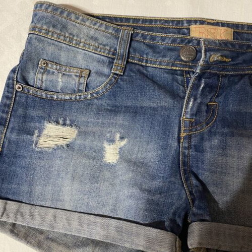 Bershka women's denim shorts like new, distressed style, size S