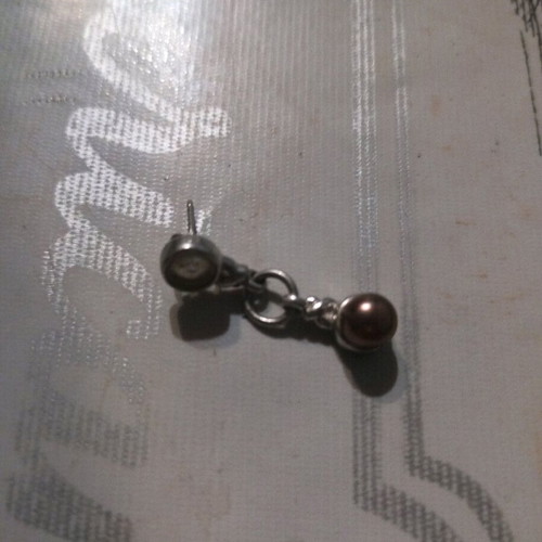 Silver earring used