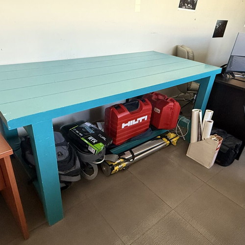 Work table used, dimensions 95x200cm
