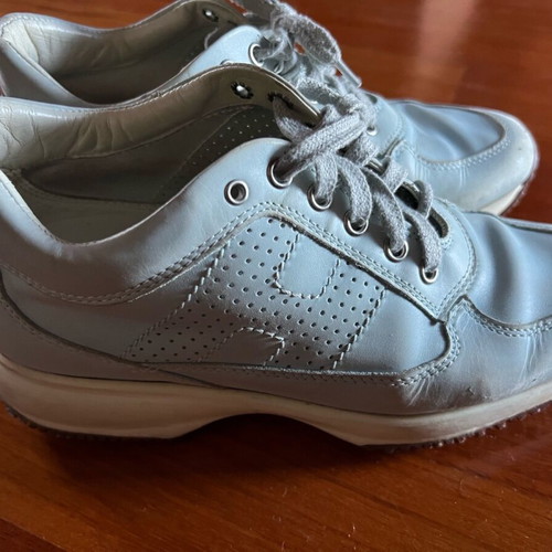 Hogan women's sneakers used, turquoise, size 37