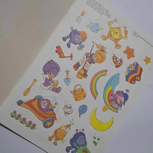 Vintage sticker album 80s Golden Rainbow Brite Sticker Fun new collectible