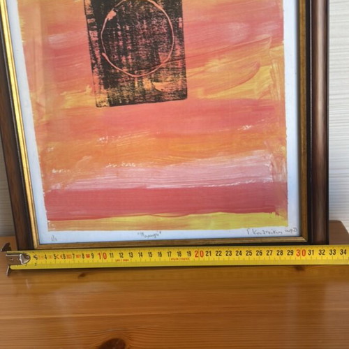 Woodcut titled 'Haravgi' with frame new
