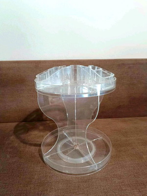 Rotating makeup organizer used, with removable lipstick holder