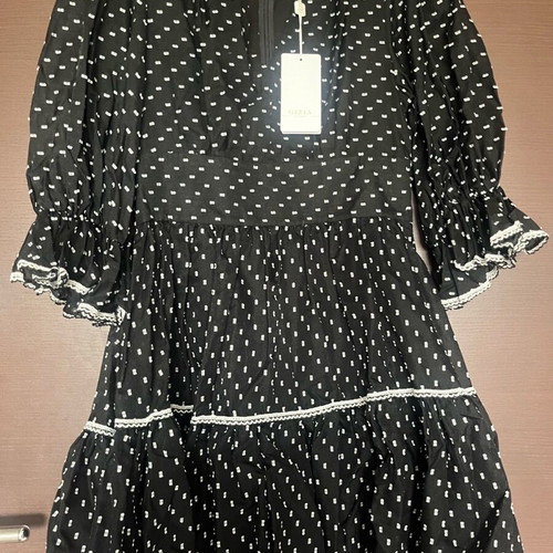 Dress new with leather belt and lace details