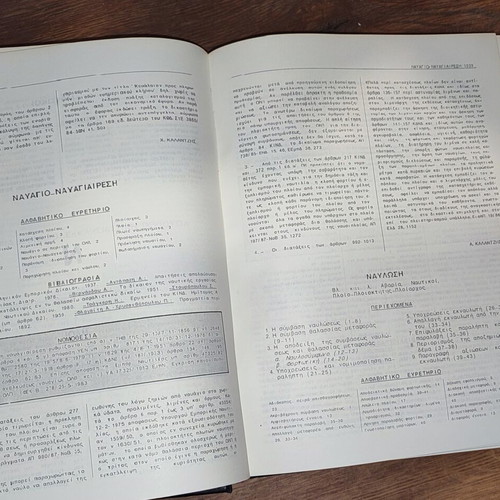 Epitheorisi Nomologias legal books used, volumes 1982-1987