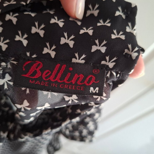 Bellino semi-transparent top with bows size L/XL like new
