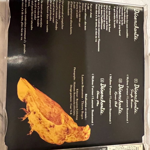 Mylene Farmer Desechantee CD single remixes like new