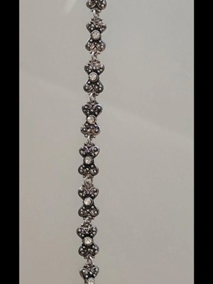 Silver bracelet 17.5 cm with new steel clasp, like new