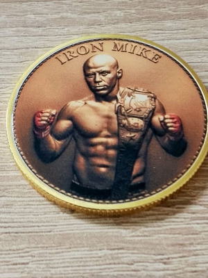 Commemorative Coin Michalis Zambidis Iron Mike with Gold Finish and Capsule