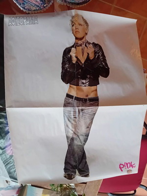 Pink A6 poster collectible, like new