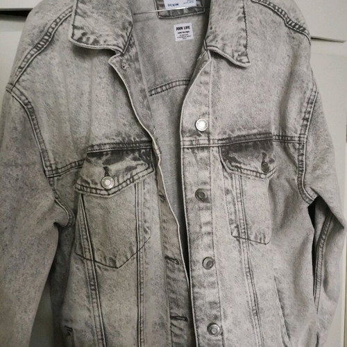 Jean jacket unisex new, gray Bershka