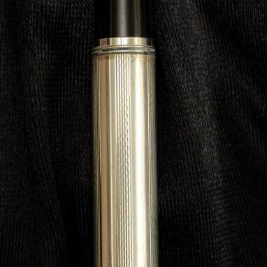 Montblanc Meisterstück Solitaire Silver Fountain Pen like new with original ink