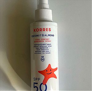 Korres Coconut & Almond Waterproof Kids Sunscreen Spray SPF50 150ml
