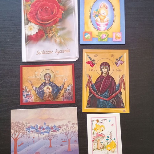 Postcards set 56 pieces, written, for collection