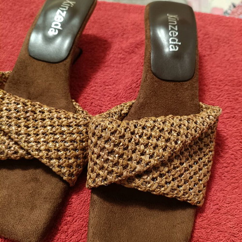 Women's mules sandals brown, new, size 39