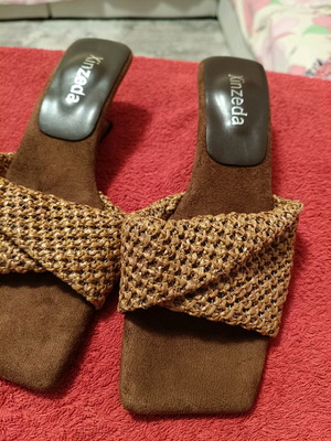 Women's mules sandals brown, new, size 39